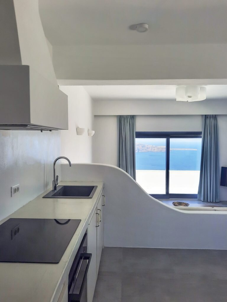 Coffee machine in Santorini secret villa kitchen